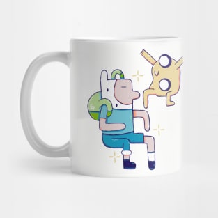 Finn and Jake in Abstract Mug